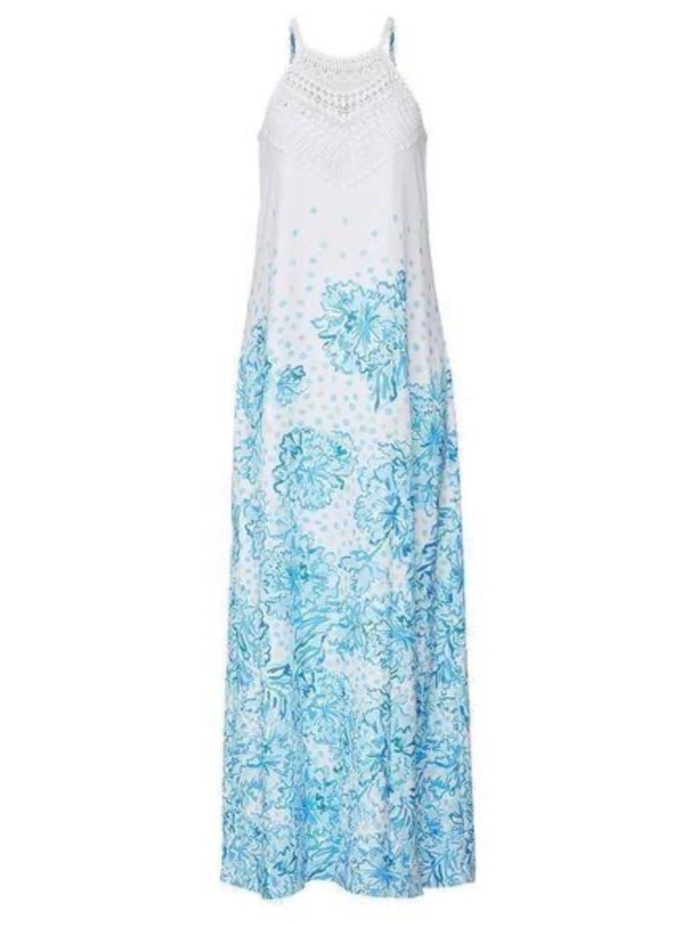 Lilly Pulitzer Pearl Soft Maxi Resort White/ Karma Camellia - size 4